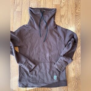 Born Primitive at the Full Moon Sweatshirt Womens XL Chocolate Cowl Neck